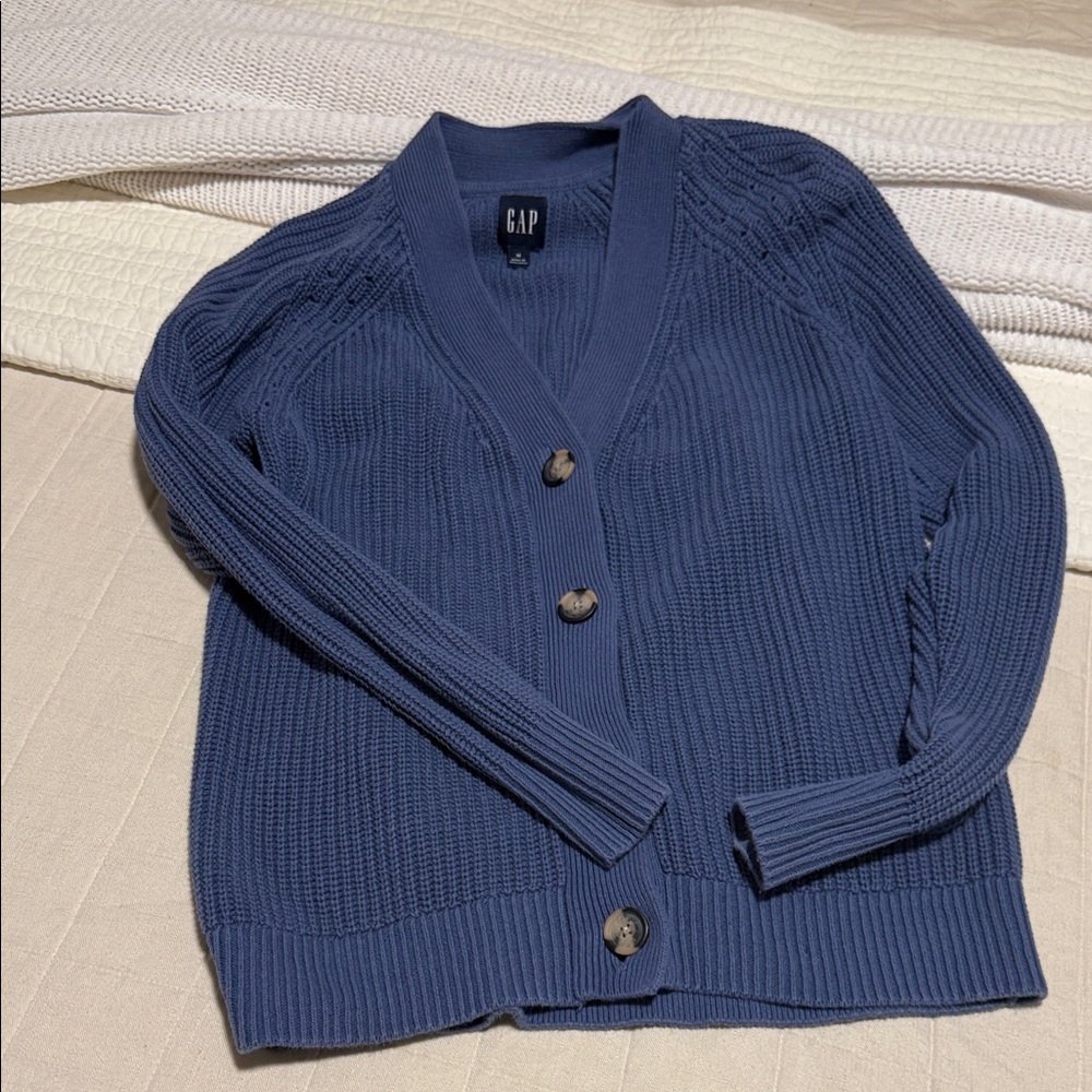 GAP Navy Button-Up Cardigan